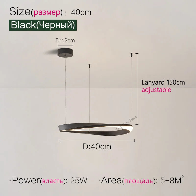 FLDY Modern LED Hanging Light | Round Pendant, Warm / Neutral / Cool White