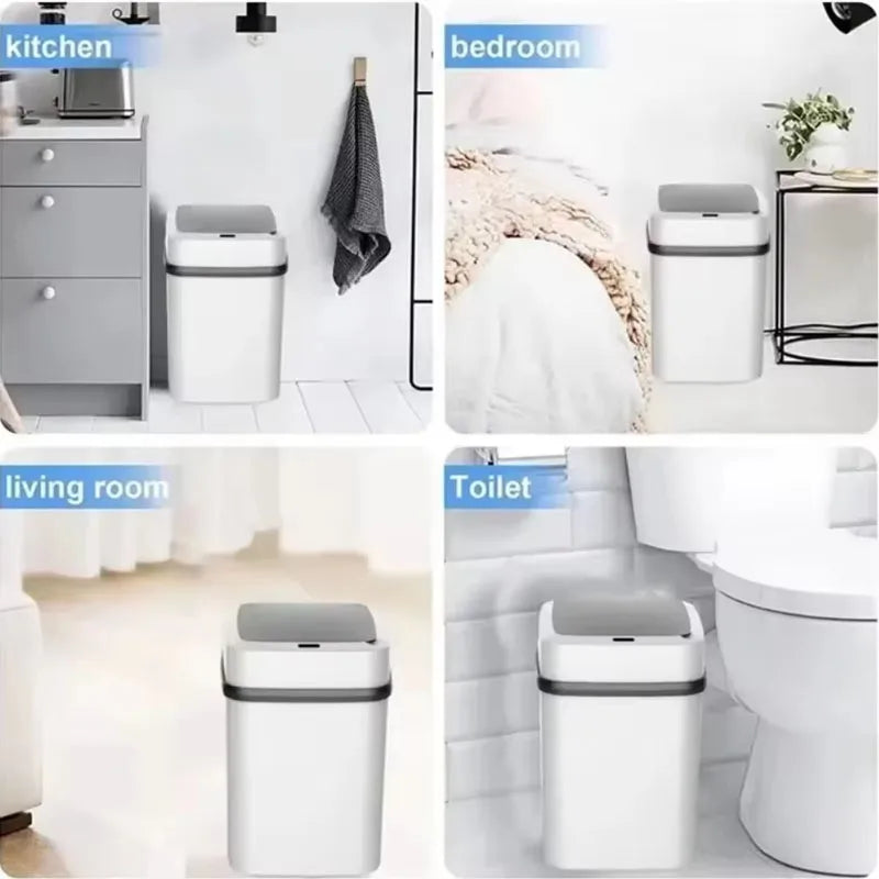 Automatic Trash Can 13L – Touchpad Sensor, Odor Isolation & Quiet Close