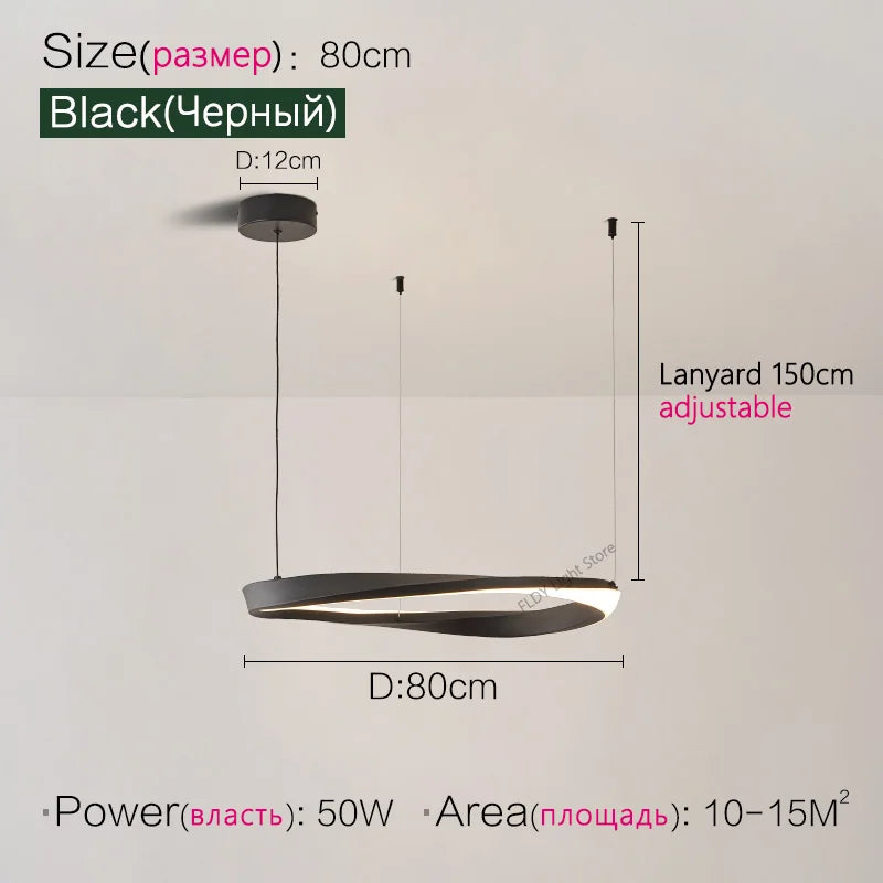 FLDY Modern LED Hanging Light | Round Pendant, Warm / Neutral / Cool White