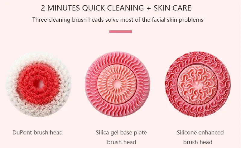 Electric Facial Cleanser – IPX7 Waterproof Multi-Brush Skin Cleaning Device