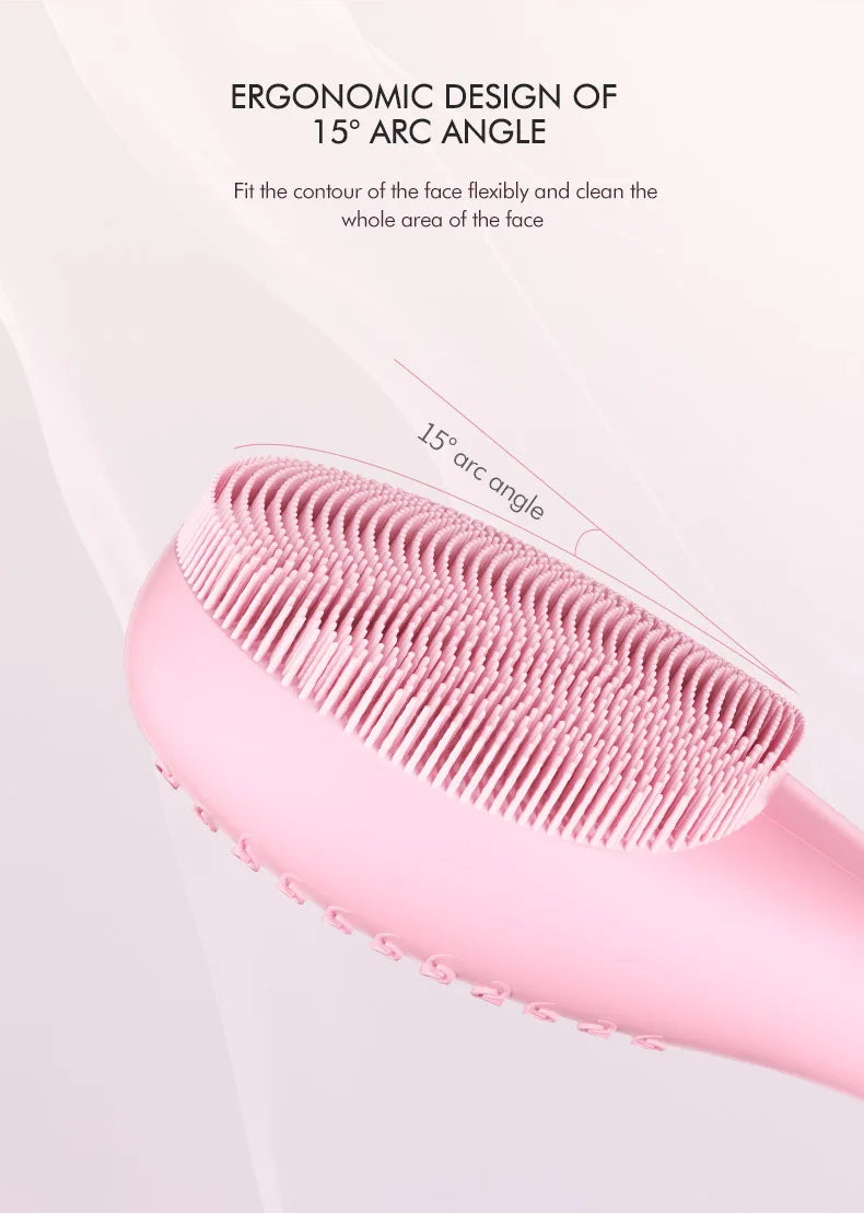 Windaily Rechargeable Silicone Facial Cleansing Brush – IPX7 Waterproof Deep Clean Vibration Tool