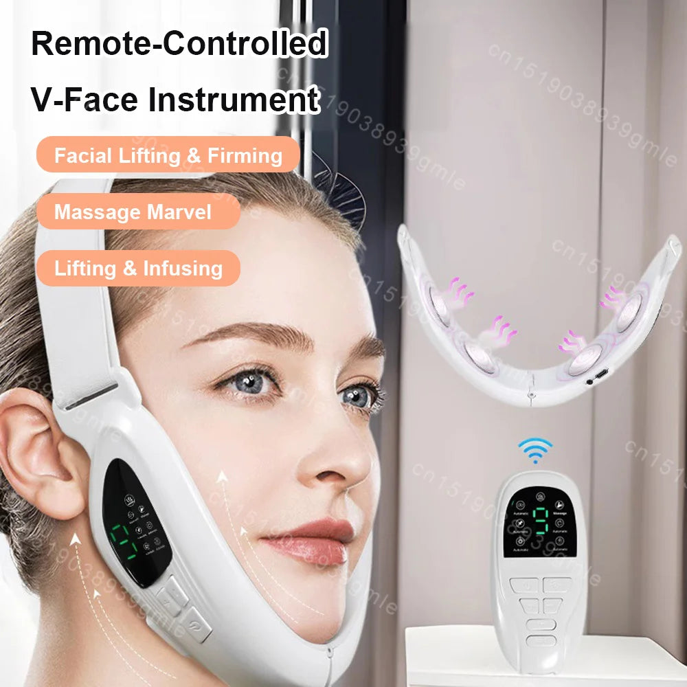 Voguish Facial Slimming Massager – EMS Microcurrent V-Line Lifting Tool