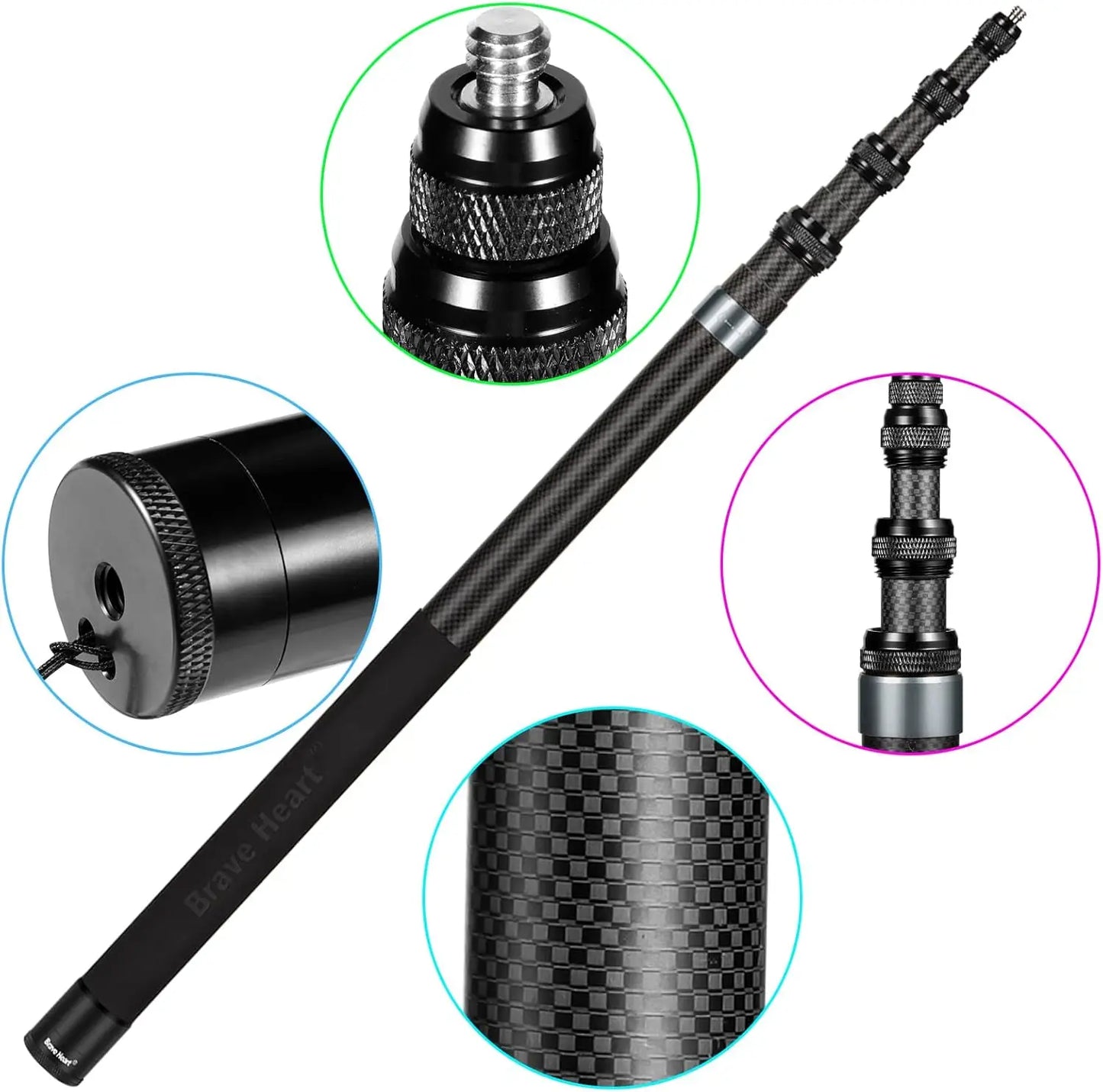 Professional Invisible Selfie Stick Tripod for Insta360 X5/X4/X3 & Action Cameras