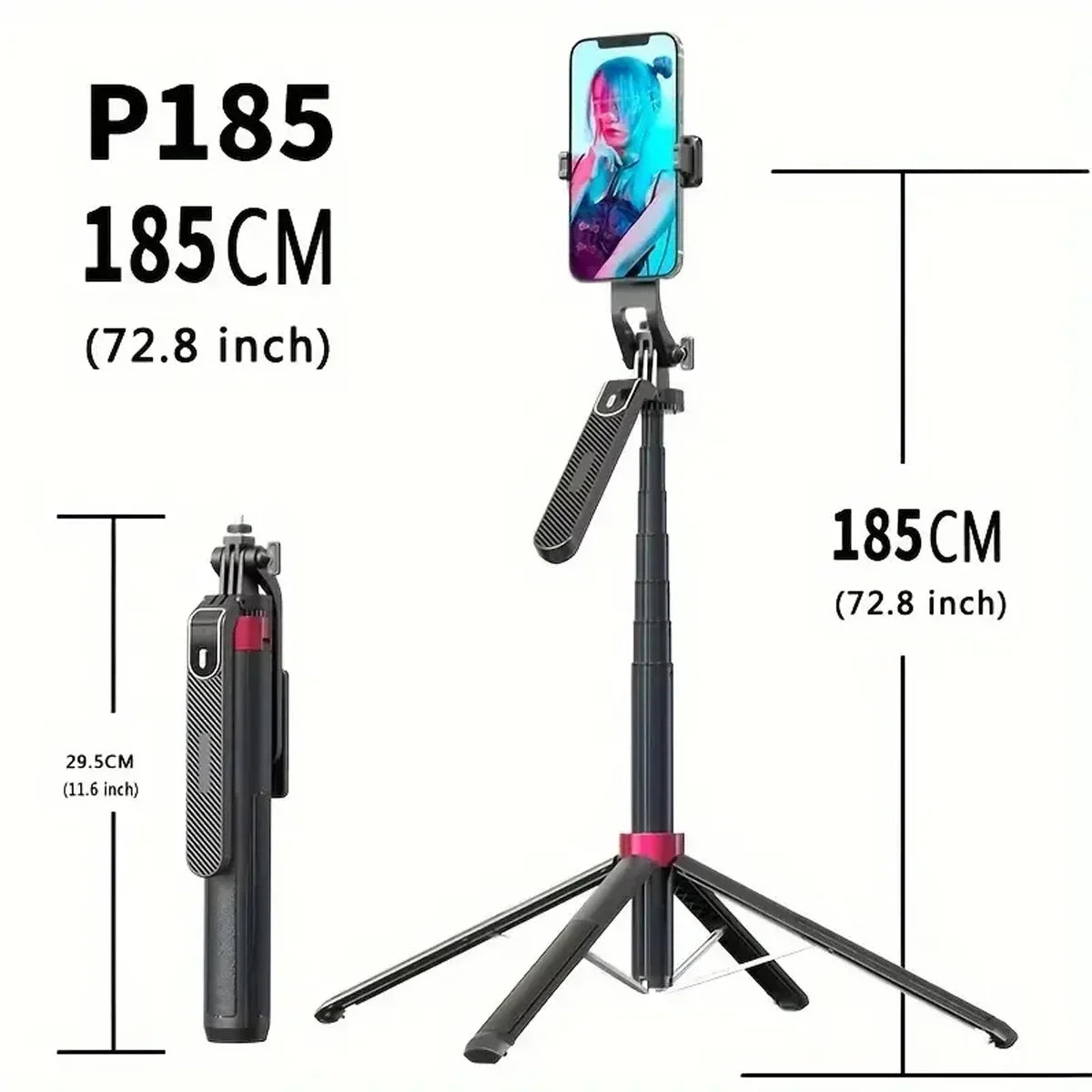 Professional Aluminum Tripod Stand for Video Cameras & Filmmaking