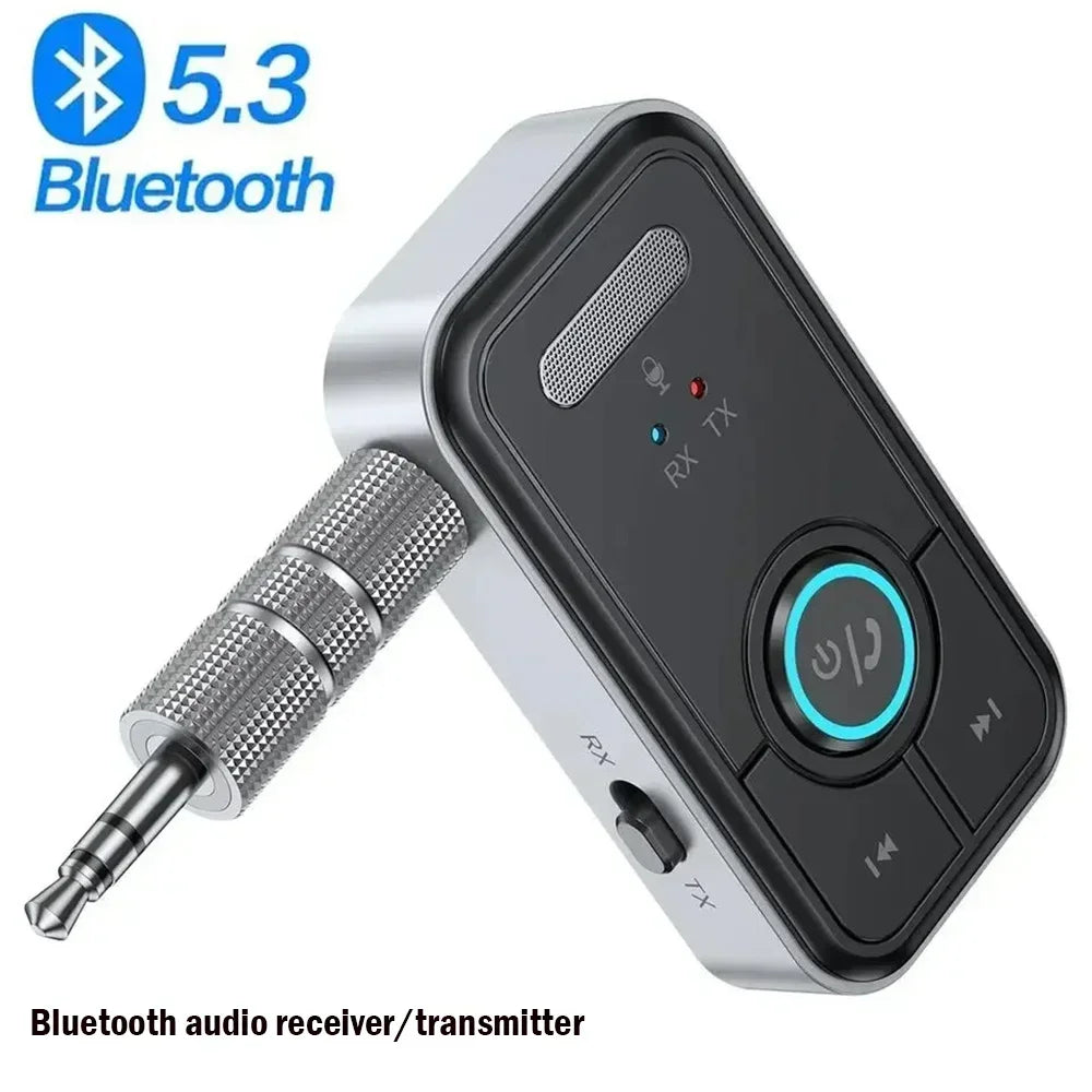 ICANING T67 Bluetooth 5.3 Audio Transmitter & Receiver – 2-in-1 Hi-Fi Wireless AUX Adapter for Car, TV, PC & Headphones