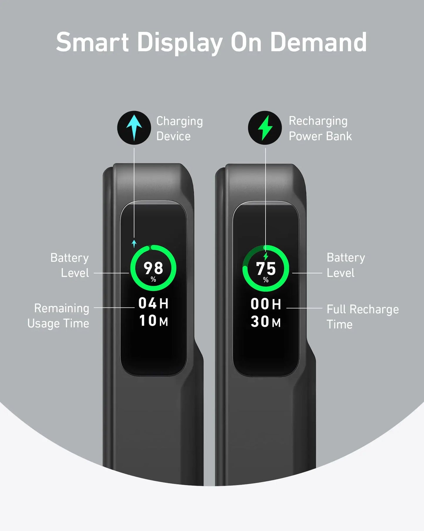 Portable Wireless Power Bank 30W – Two-Way Fast Charge with LED Screen