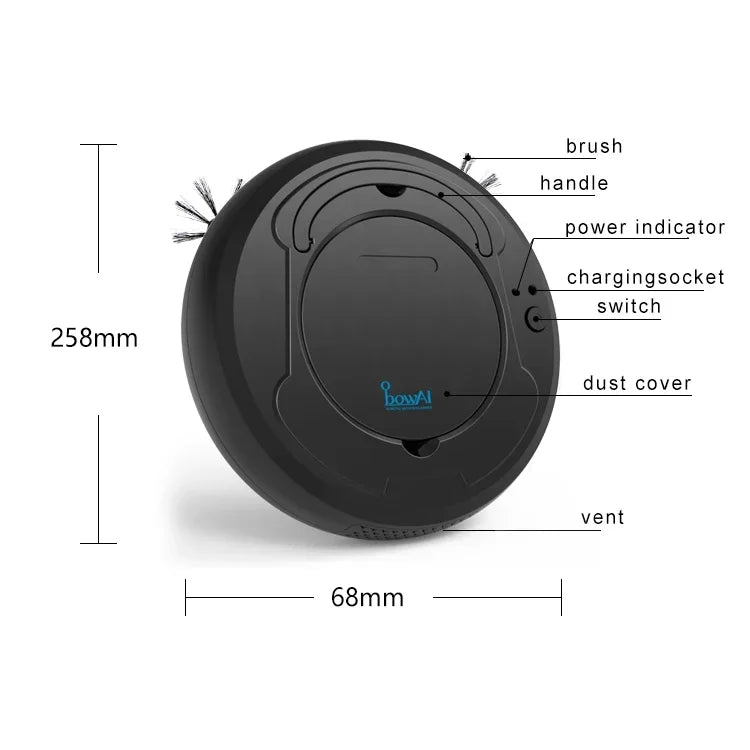 BOWAI Automatic Robot Vacuum Cleaner – Smart Dry & Wet Sweeping Robot for Home Floors