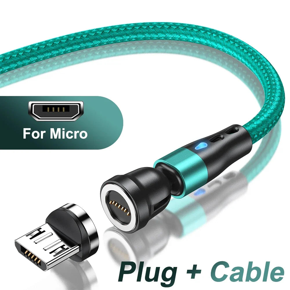 540° Magnetic USB-C Cable 5A – Rotating Fast Charge Cable (Charging Only)