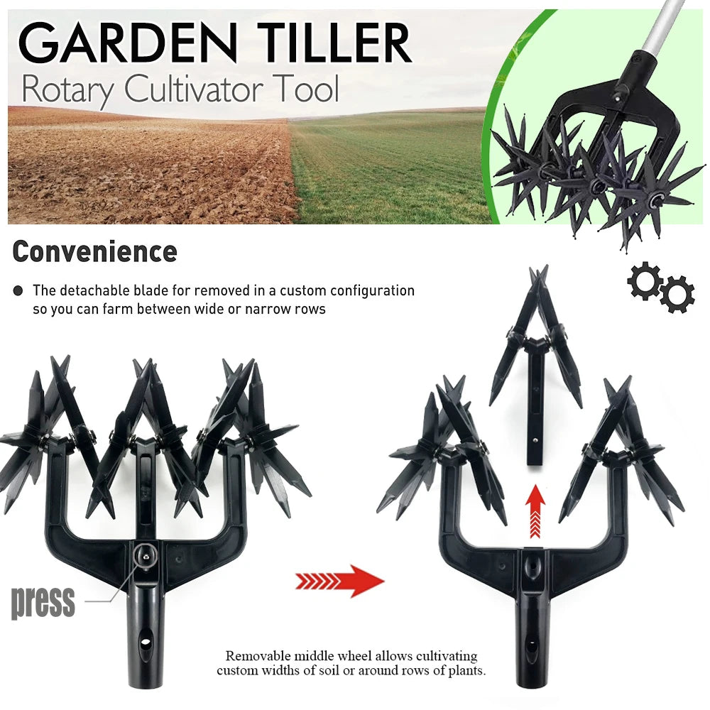 QDS Lawn Aerator Tool Push Style Soil Spike Aerator for Garden & Lawn Care