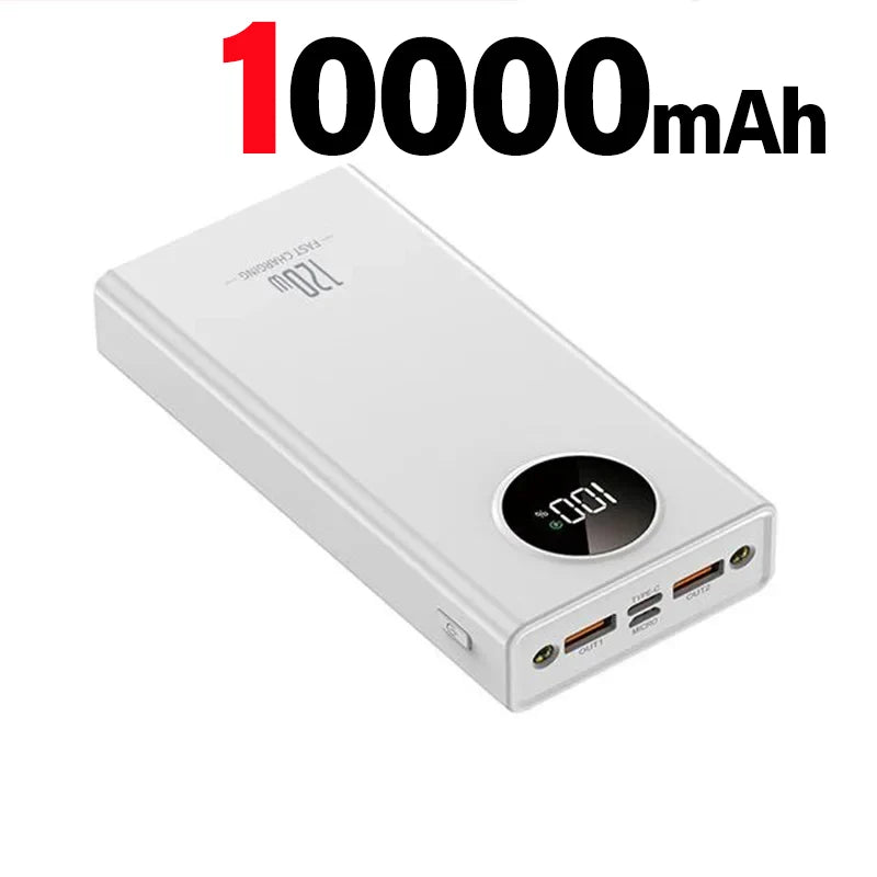 Ultra-Large Capacity Power Bank – Super Fast Charging with Flashlight (Portable External Battery)