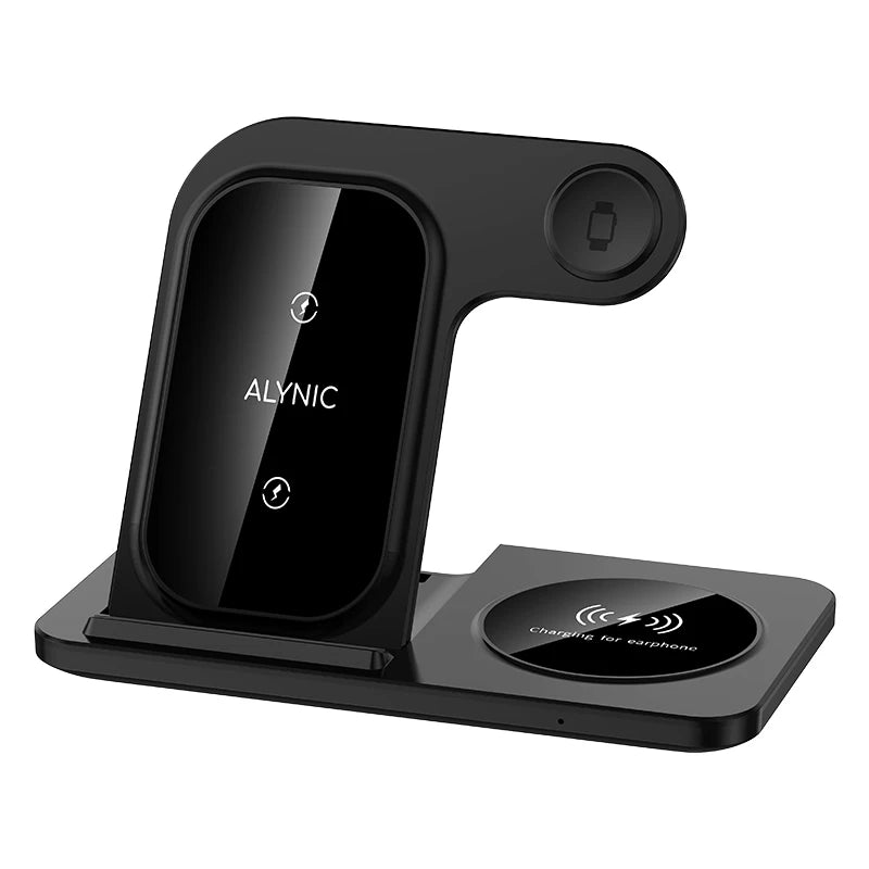 3-in-1 Foldable Fast Wireless Charger for iPhone, Watch & AirPods