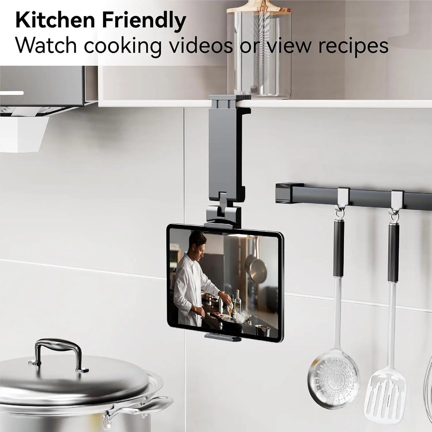 Portable Airplane Tablet Holder Stand – 360° Rotating Travel Desk Mount for 7–12” Tablets