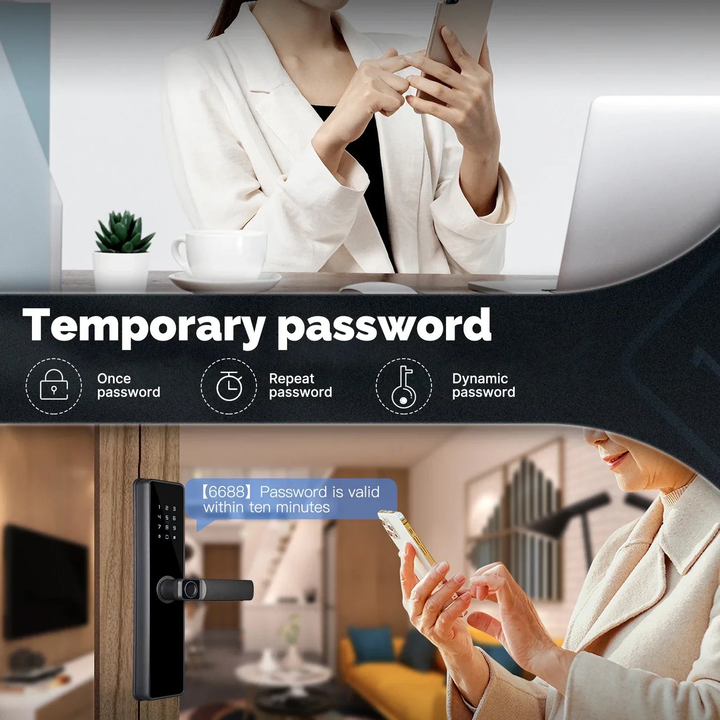 MOES Tuya Zigbee Smart Door Lock – Fingerprint, Password & IC Card with Alexa Support