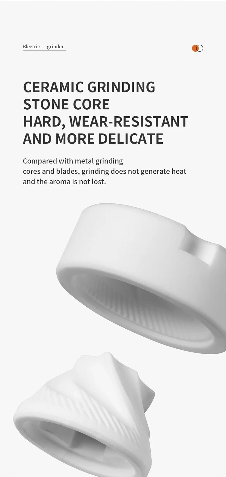 BALASHOV Electric Spice Grinder – Rechargeable Multi-Compartment Grinder with Ceramic Core