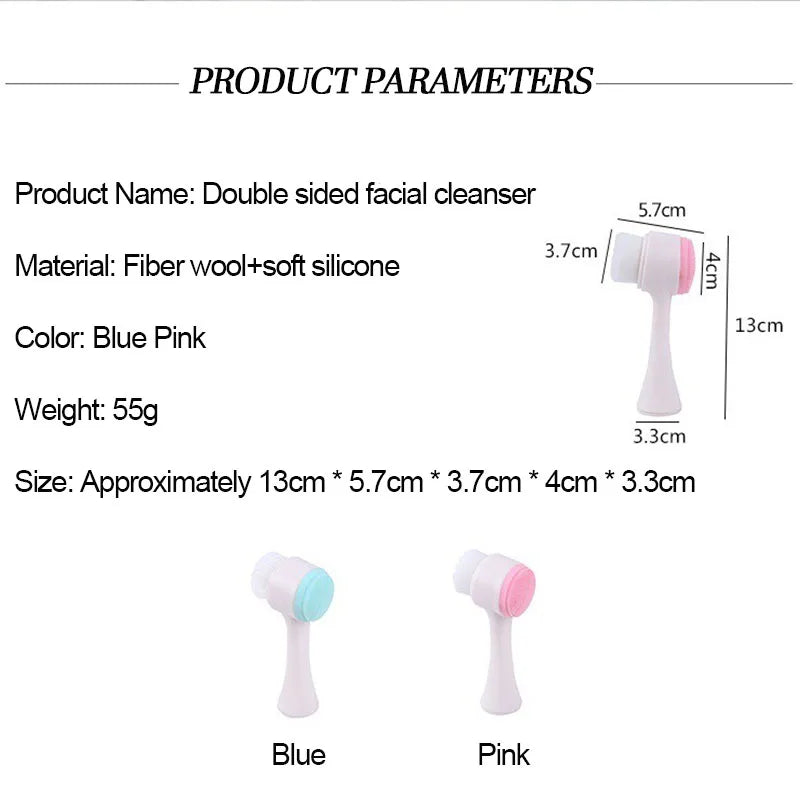 Manual Facial Cleansing Brush – Portable Non-Electric Face Cleaning Skincare Tool