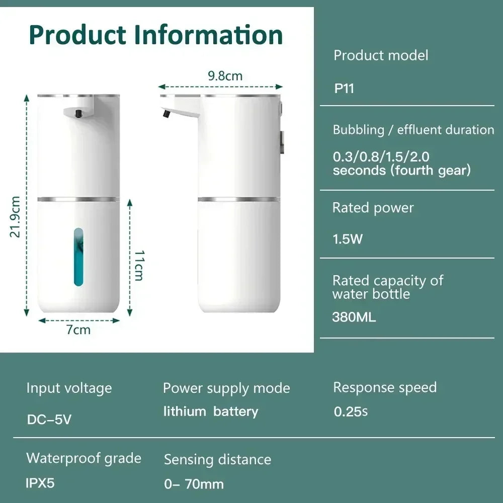 XIAOMI Automatic Foam Soap Dispenser | Touchless Infrared Sensor | USB Rechargeable Hand Wash Dispenser