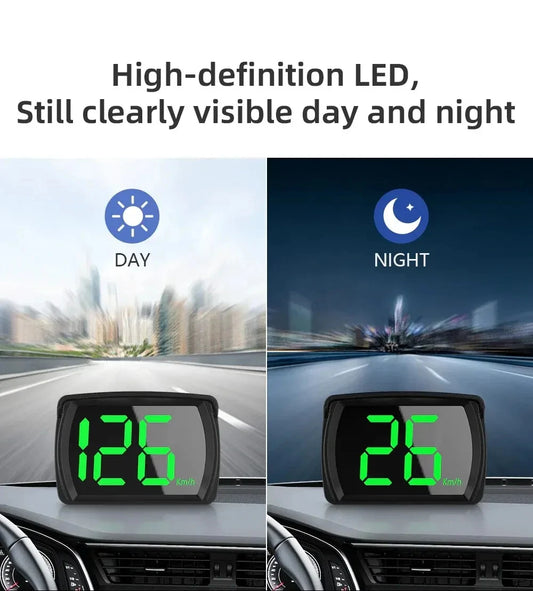 PHONEPACE GPS Car Head-Up Display – Plug & Play Digital Speedometer HUD with Sunshade & Large Font (Universal Fit)