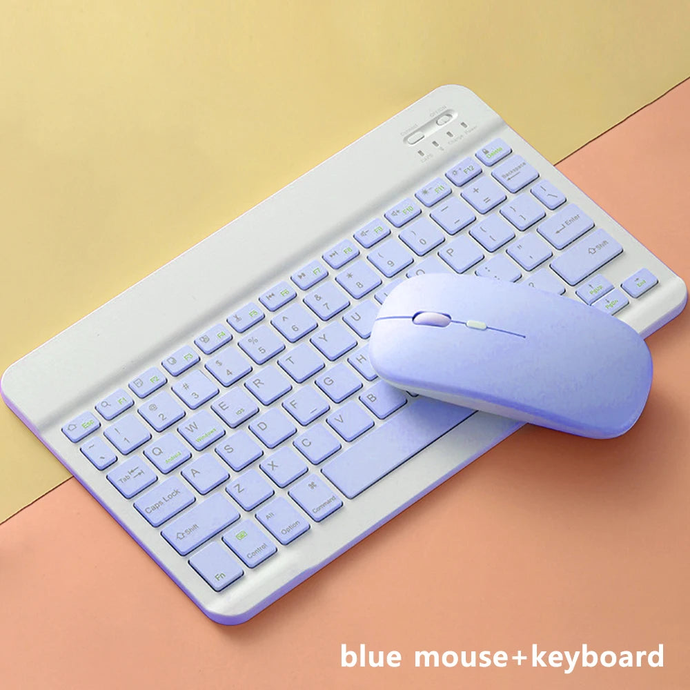 Bluetooth Keyboard with Wireless Mouse – Rechargeable, Home Office Ready