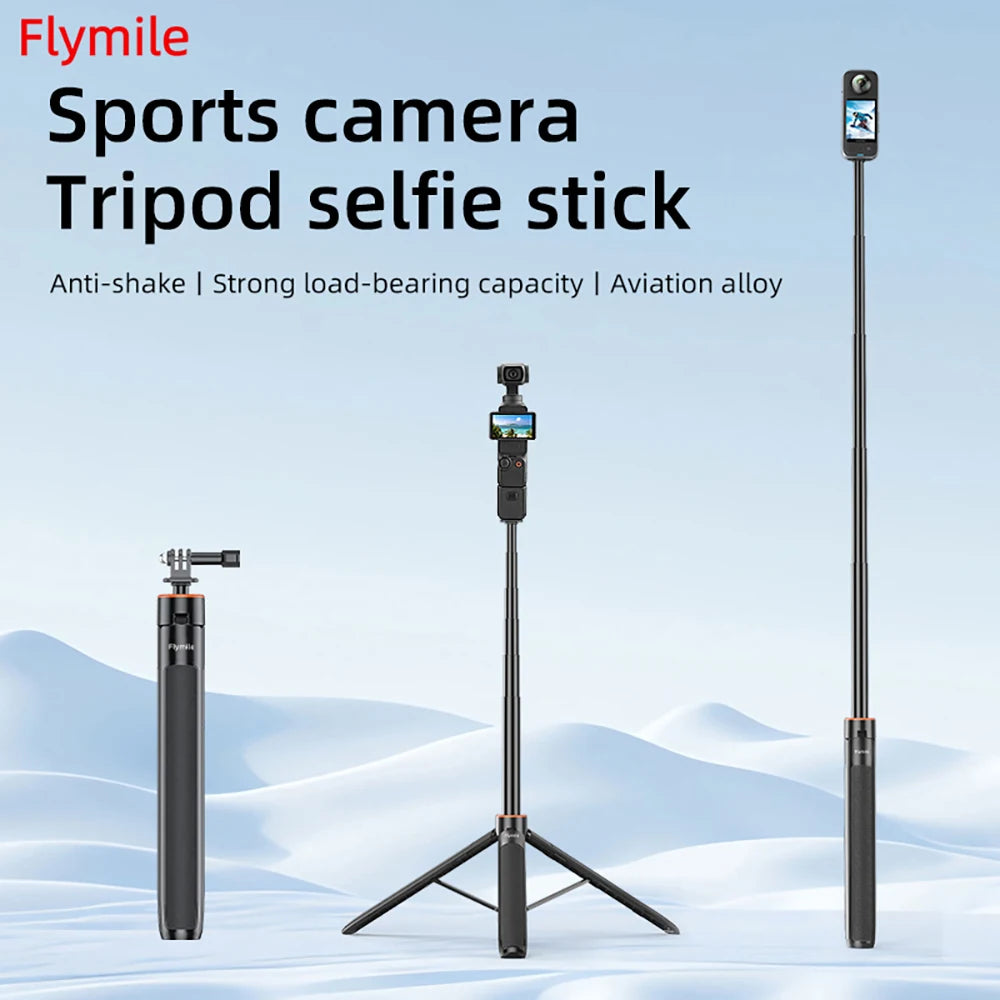 Portable Selfie Stick Tripod with 1/4″ Mount – Vlog & Live Stream