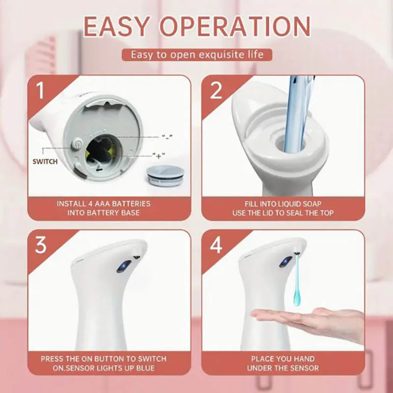Touchless Automatic Soap Dispenser – IPX6/IPX7 Waterproof, ABS Sensor Liquid Dispenser