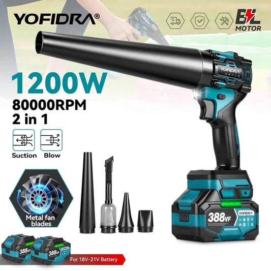 Yofidra F02-ES 1200W Turbo Air Duster & Vacuum Blower – 110m/s High-Speed Electric Cleaner