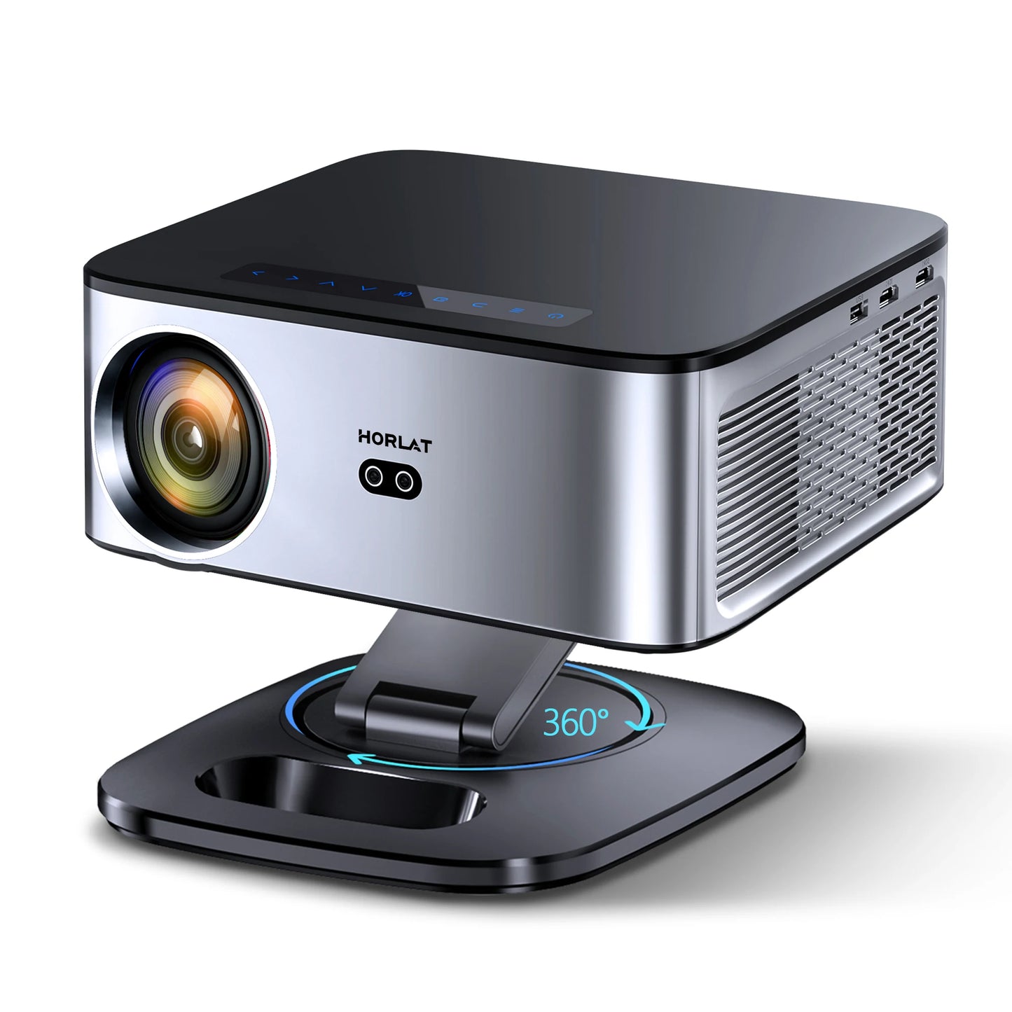 4K Smart Projector – 1600 ANSI, Android 12, WiFi 6, BT 5.2, Native 1080P