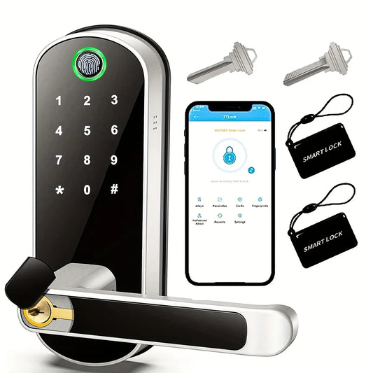 L.AOL.AU B05 Smart Fingerprint Door Lock – WiFi App, NFC & IP67 Waterproof