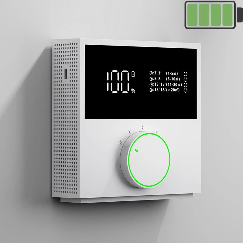 KIQUNE Negative Ion Air Purifier – Solar & USB Rechargeable, Activated Carbon Odor Remover