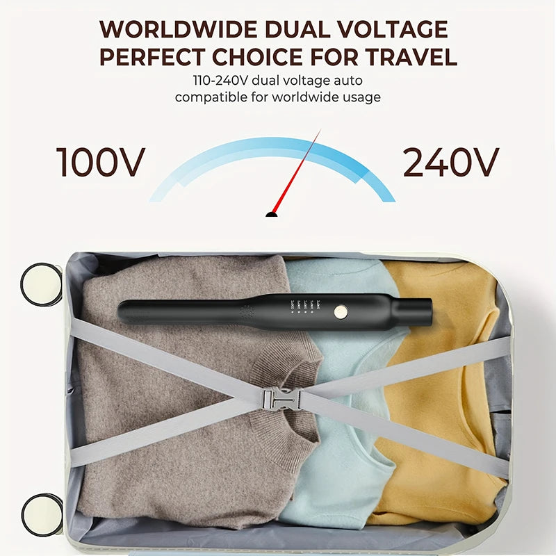 Portable Mini Hair Straightener & Curler – Lightweight Flat Iron with Auto Shut-Off