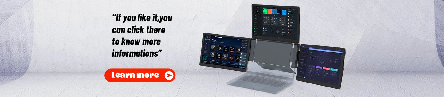 ArieScreen 13S Pro Portable Triple Screen Monitor – 14″ IPS, Type-C, 1920×1280