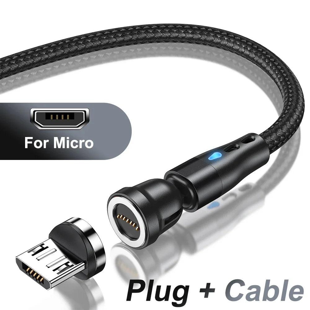 540° Magnetic USB-C Cable 5A – Rotating Fast Charge Cable (Charging Only)