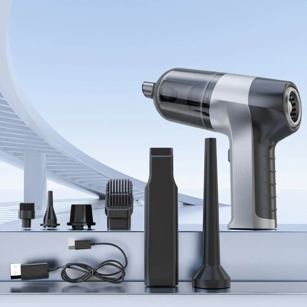 CENRR Handheld Vehicle Vacuum Cleaner – Brushless Motor, Multi-Nozzle Car & Home Cleaner