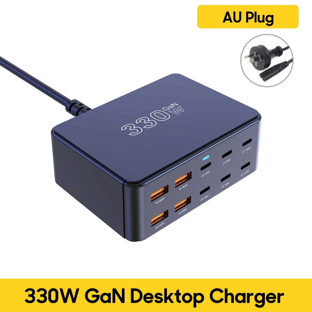 BK-123D 800W GaN Fast Charger – Multi-Port USB-C 100W PD for Laptops & Phones