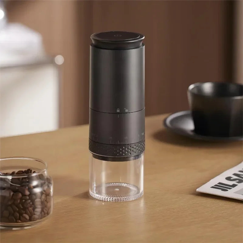 CREAROMA Rechargeable Coffee Grinder – Ceramic Burr, 38 Grind Levels, Touch Screen Control
