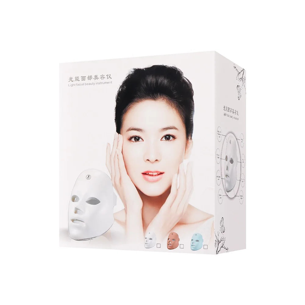 Foreverlily Rechargeable LED Facial Mask – 7-Color Skin Rejuvenation Device