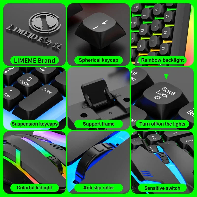 Full-Size 104 Keys Wired Keyboard – Splash-Proof USB Keyboard for PC & Office