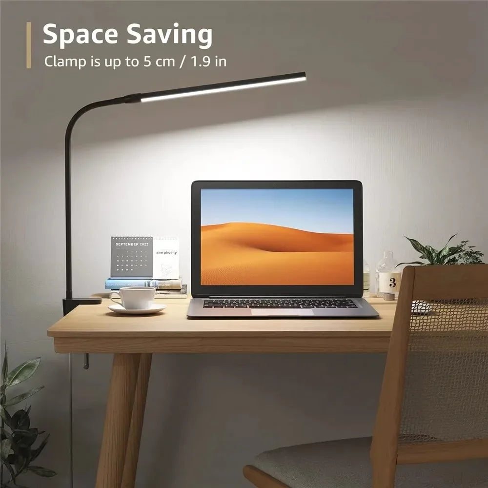 ALTCHIHYQ Double-Head LED Desk Lamp | 80cm Wide, Remote Control, 5-Level Dimming