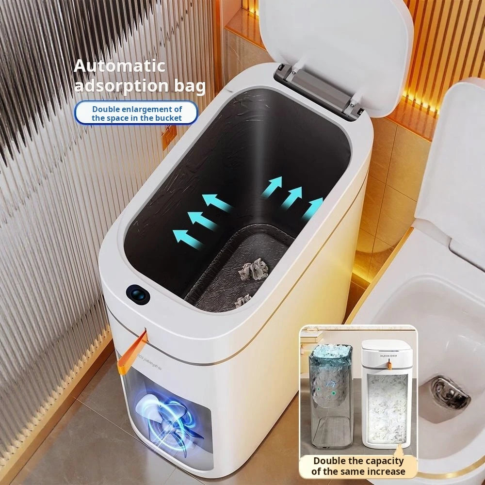 Smart Bag-Sucking Trash Can – Rechargeable Touchless Induction Waste Bin