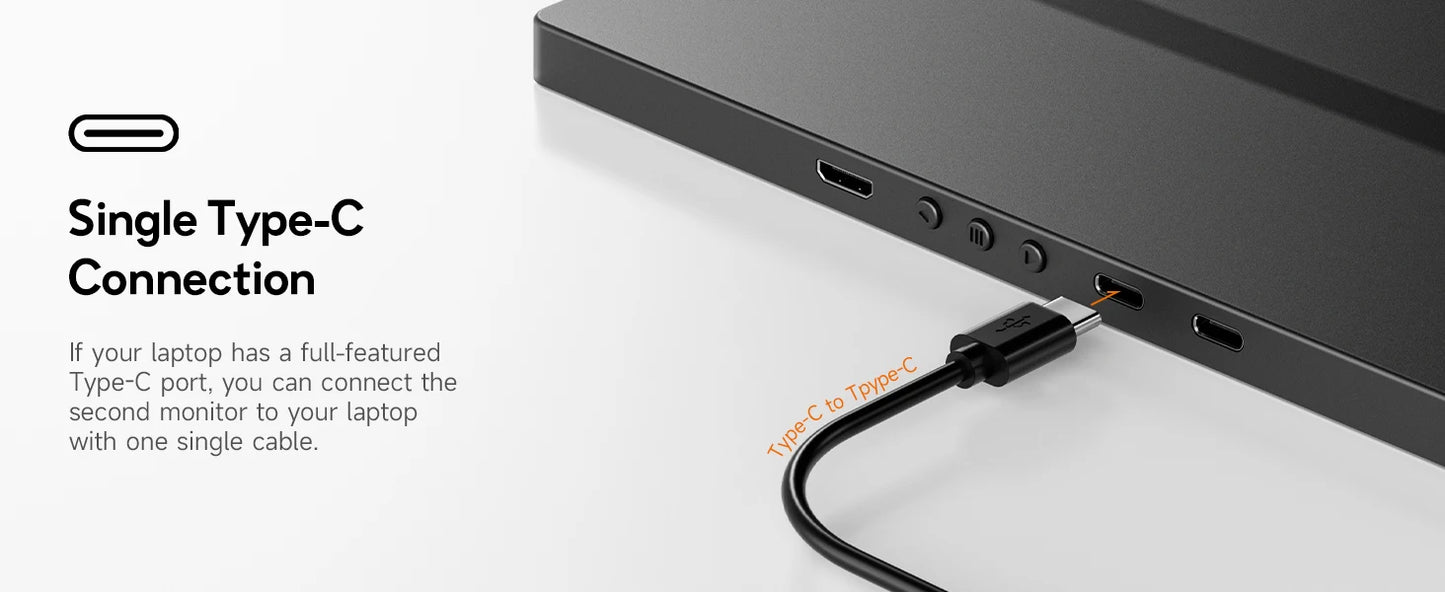 Dopesplay 14″ Dual Screen Laptop Extender | 1200P IPS 16:10 | USB-C Plug & Play | Portable Monitor