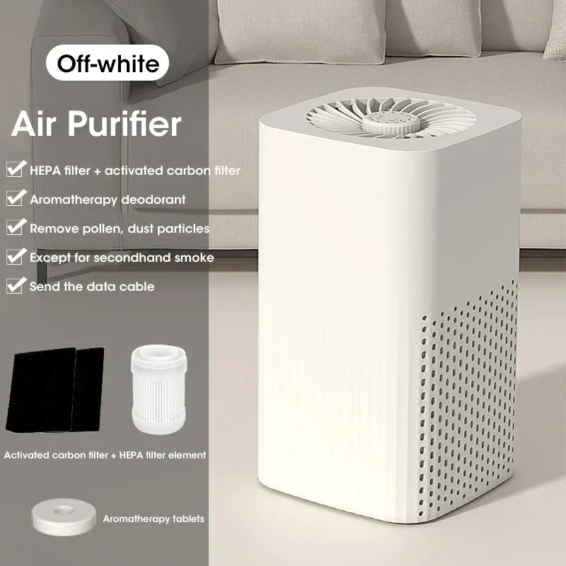 NOCCLILI Portable Air Purifier – H13 True HEPA, Negative Ion Deodorizer, USB Powered