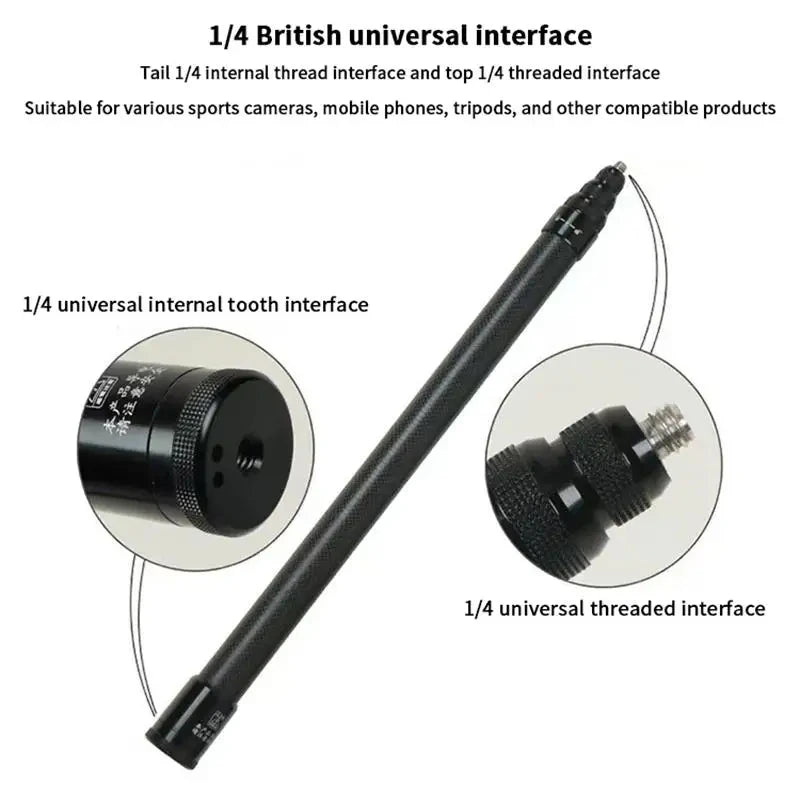 Lightweight Carbon Fiber Extension Rod for Cameras, GoPro & Smartphones