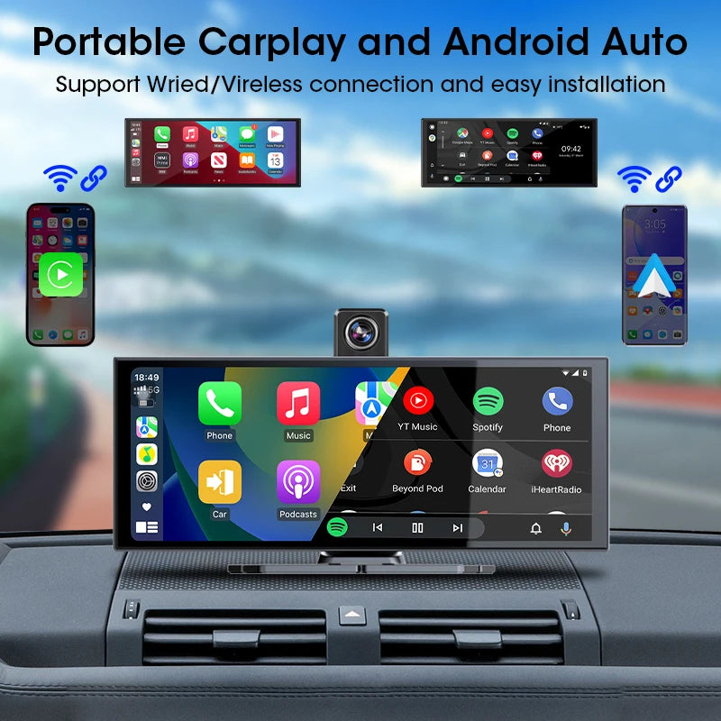 Develuck 11.26” 4K Smart Rearview Mirror Dash Cam with CarPlay & Android Auto