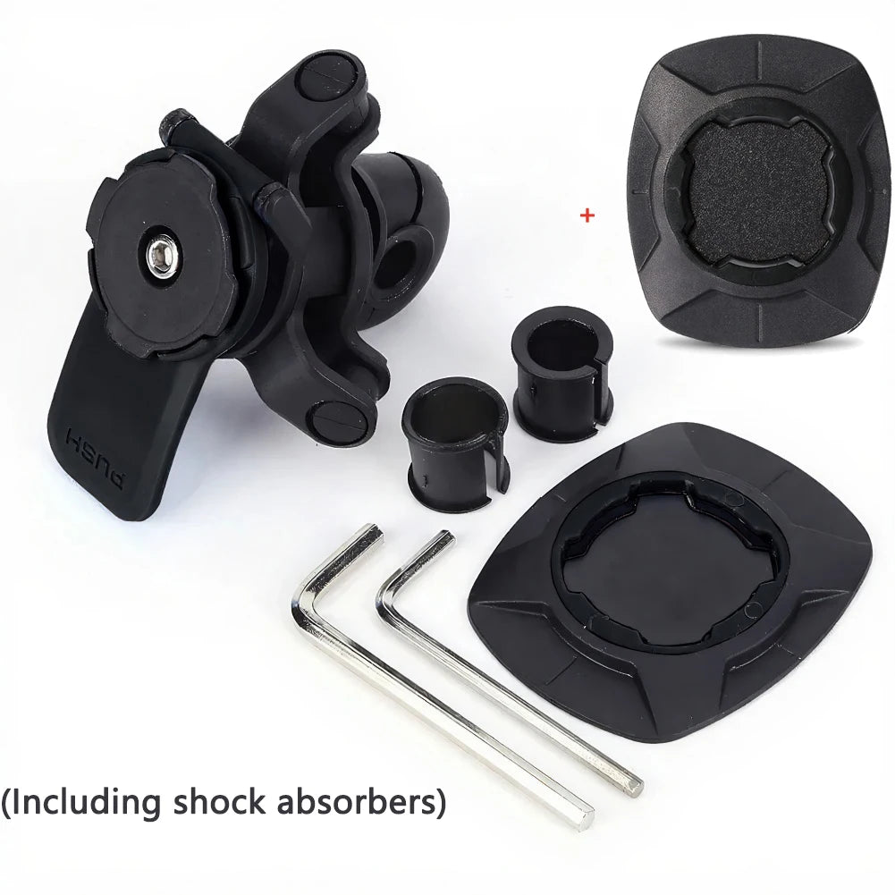 360° Rotating Bicycle & Motorcycle Phone Holder – Shockproof Rear-View Mirror Mount (4.7–7.2″)