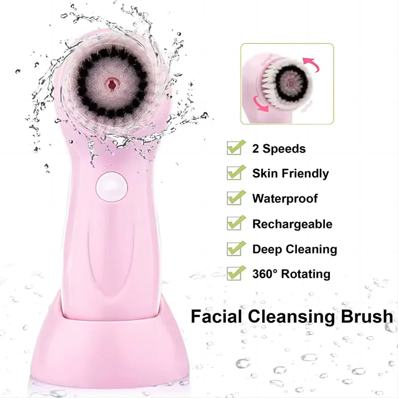 VIMYSHOW 801 Facial Cleansing Brush Set – Rechargeable Cordless Deep Clean System