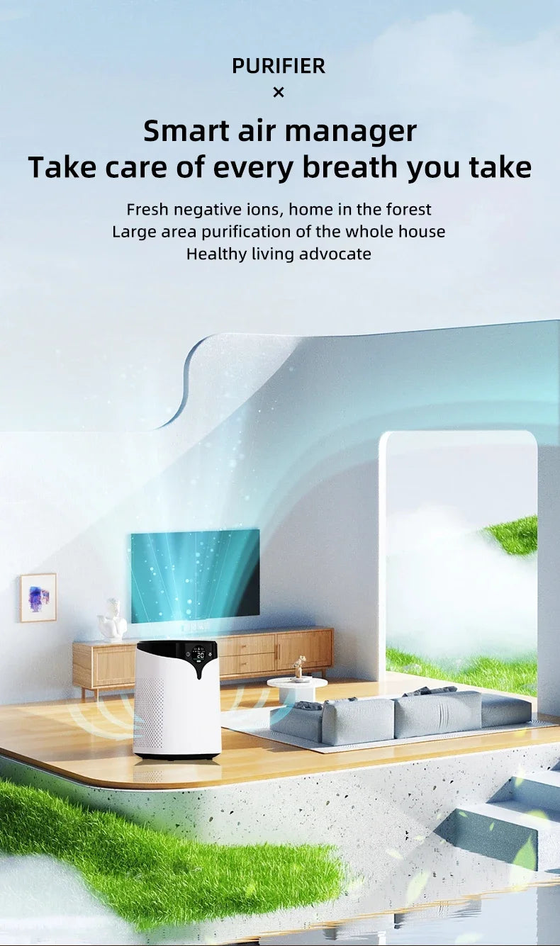 Mini Air Purifier for Bedroom & Office – K10 Ionizer, Formaldehyde Removal, Low Noise