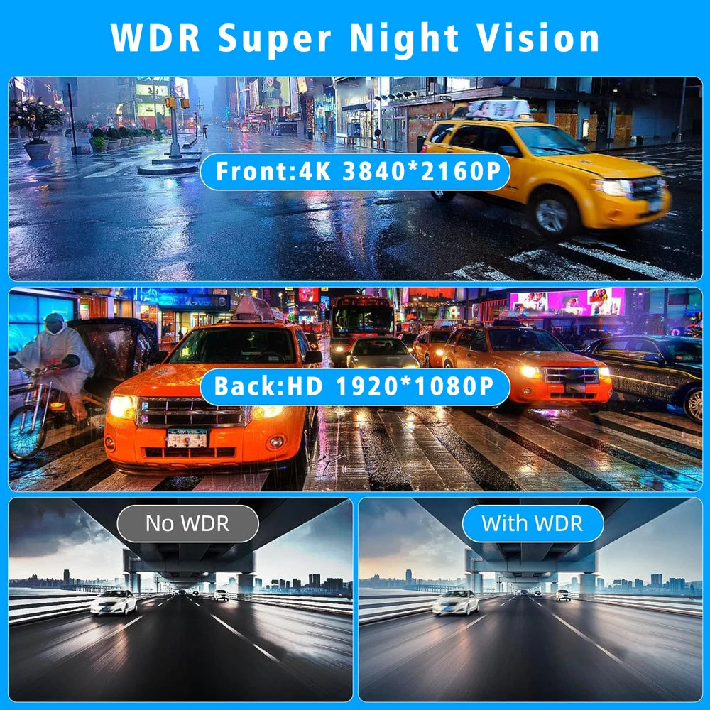 11.26” 4K Rearview Mirror DVR | CarPlay, Android Auto, GPS Ready
