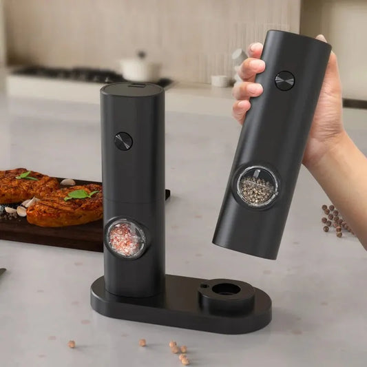 Automatic Gravity Pepper Grinder – LED Light Adjustable Coarseness Battery Operated