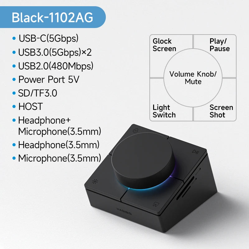 8-Port USB-C Hub for Laptop – HDMI + DP 4K, Ethernet, Card Reader & Audio Control