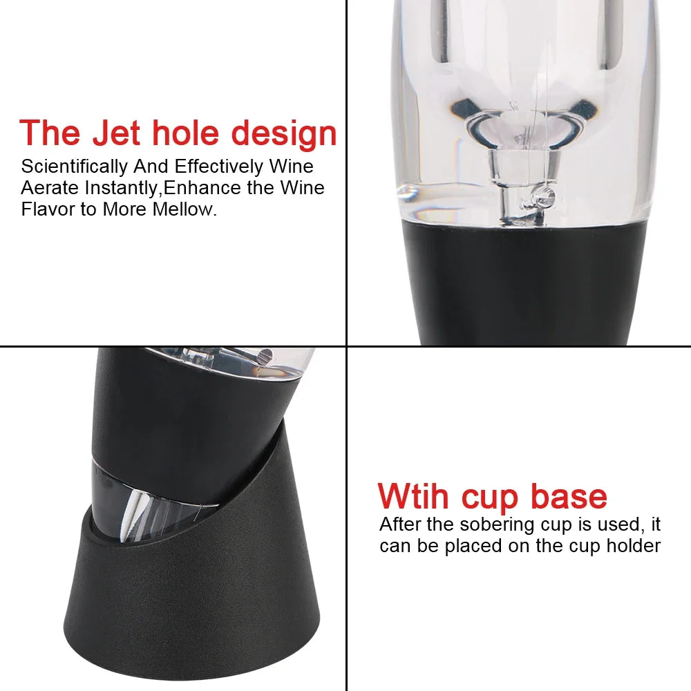 Upors Instant Wine Aerator Pourer – Compact Decanter Attachment for Red & White Wine