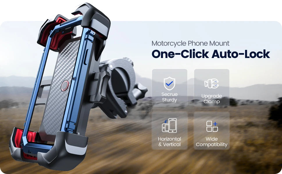 Joyroom JR-ZS288 Motorcycle & Bike Phone Mount – Secure Auto-Lock Handlebar Holder